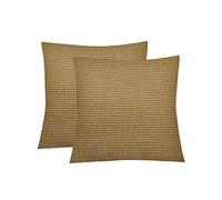 Jaotto Federe Confezione da 2 Federe Cuscini Divano Decorativi Fodere Quadrati Spandex 45x45cm Cuscino Copricuscini per Soggiorno Camera da Letto Casa(Jacquard#Cammello,Set di 2)