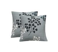 Jaotto Federe Confezione da 2 Federe Cuscini Divano Decorativi Fodere Quadrati Spandex 45x45cm Cuscino Copricuscini per Soggiorno Camera da Letto Casa(Stile Foglie,Set di 2)