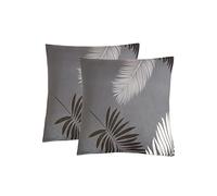 Jaotto Federe Confezione da 2 Federe Cuscini Divano Decorativi Fodere Quadrati Spandex 45x45cm Cuscino Copricuscini per Soggiorno Camera da Letto Casa(Piuma Grigia,Set di 2)