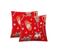 Jaotto Federe Confezione da 2 Federe Cuscini Divano Decorativi Fodere Quadrati Spandex 45x45cm Cuscino Copricuscini per Soggiorno Camera da Letto Casa,Candy/Guanti