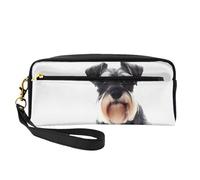 JaoXer Beauty case riutilizzabile - Organizer da viaggio per articoli da toeletta, design completo, custodia in pelle con stampa schnauzer ben educata per donne, nero, taglia unica