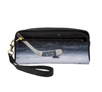 JaoXer Beauty case riutilizzabile - Organizer da viaggio per articoli da toeletta, design completo, stampa bastone da hockey custodia in pelle per donne, nero, taglia unica