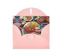 JaoXer Biglietto di auguri rosa - Una deliziosa festa stampata biglietti bianchi per compleanno, matrimonio, San Valentino, anniversario e inviti per feste