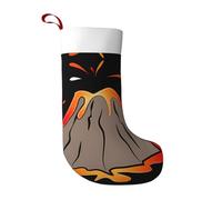 JaoXer Calza di Natale vulcano, perfetta da appendere al caminetto per decorazioni natalizie, albero di Natale, decorazione per la casa, scale per feste