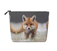 JaoXer Cute Fox - Trousse per trucchi in canapa finta, organizer per articoli da toeletta - Una confezione per molteplici usi quotidiani, compagno di viaggio d'affari, nero, taglia unica