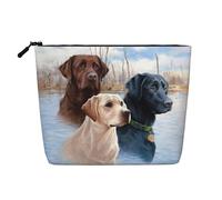 JaoXer Labrador Retrievers - Trousse in canapa finta, organizer per articoli da toeletta, confezione da 1 per molteplici usi quotidiani, compagno di viaggio d'affari, nero, taglia unica
