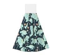 JaoXer Manatee Animals Salviette per le mani in velluto di corallo di vitello da appendere, panni per la pulizia ad asciugatura rapida per cucina, bagno, campeggio e altro ancora