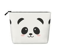 JaoXer Panda Lovely Head - Trousse in canapa finta, organizer per articoli da toeletta, confezione da 1 per molteplici usi quotidiani, compagno di viaggio d'affari, nero, taglia unica