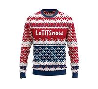 JAP Christmas - Maglione Natalizio - LetTITSnow - vestibilità Perfetta Senza prurito - 2XL