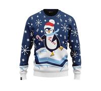 JAP Christmas - Maglione Natalizio - Pupazzo di Neve e Babbo Natale - Donna, Uomo, Bambini, Famiglia - Maglioni Natalizi - S