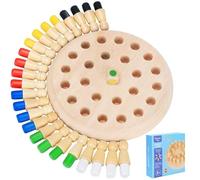 Japace Scacchi di Memoria, Memory Stick Scacchi in Legno Gioco, Genitore-Figlio Giocattoli cognitivi a Colori, Allenare la Memoria e Sviluppo dell'intelligenza Match Stick Chess per Bambini (1)