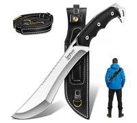 Japaknives Coltello da esterno, con custodia con tracolla posteriore, 9cm