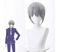 Japan Anime FRUITS BASKET Tohru Souma Yuki Soma Kyo Costume Cosplay Parrucca Party Hair + parrucche Cap + No. Grey
