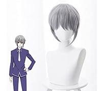 Japan Anime Fruits Basket Tohru Souma Yuki Soma Kyo Costume Cosplay Parrucca Party Hair + Parrucche Cap + No. Grey