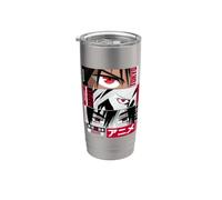 Japan Anime Warrior Eyes Illustration Graphic Anime Bicchiere termico in acciaio inox doppia parete