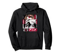 Japan Anime Warrior Eyes Illustration Graphic Anime Felpa con Cappuccio