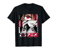 Japan Anime Warrior Eyes Illustration Graphic Anime Maglietta