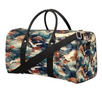 Japan Art Crane Borsone da viaggio per donne, uomini, ragazze, ragazzi, weekend, pernottamento, 22,7 l, borsa da cabina per sport, palestra, yoga, Colore, 22.7L, Organizer per borse