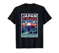 Japan By Whisker Esplora Il Paesaggio Giapponese del Gatto Maglietta