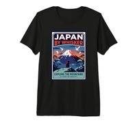 Japan By Whisker Esplora Il Paesaggio Giapponese del Gatto Maglietta Premium