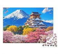 Japan Castle Spring Puzzle 1000 Pezzi Carta Ecologica Per Bambini, Puzzle Relax Mentale, Divertimento Dopo Scuola, Puzzle Miglior Valutato Rapporto Qualità-Prezzo 70x50cm/1000pcs