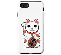 Japan Cat Figurine Maneki-neko Bobtail Good Luck Fortune Custodia per iPhone SE (2020) / 7/8