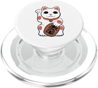 Japan Cat Figurine Maneki-neko Bobtail Good Luck Fortune PopSockets PopGrip per MagSafe