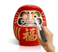 JAPAN CRAFT - Bambola Daruma, portafortuna giapponese, misura 1, sicurezza e successo sotto tutti gli aspetti, colore: rosso