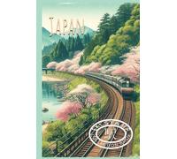 Japan Eki Railroad Stamp Book (Hardcover): 102 white pages to collect Japanese Railway and Travel Souvenir Stamps, with Index & Map - larger 5.5" x 8.5"