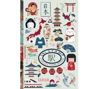 Japan Eki Railway Stamp Book (Hardcover): Japanese Icons Cover, Index and Map, 102 white pages to collect souvenir Rail or Travel Stamps, larger 5.5" x 8.5"