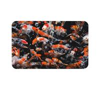 Japan Fancy Koi Carp Fish Diatomaceous Earth Tappetino da doccia, antiscivolo, super assorbente, ad asciugatura rapida