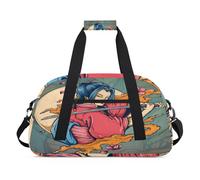Japan Hero Samurai - Borsone per bambini per ragazze e ragazzi, borsa da viaggio per il weekend, da 24 litri, per sport, palestra, pratica, Colore, (24L) UK, Organizer per borse