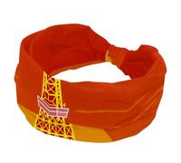 Japan Landmark Sunset River - Fascia larga da donna, con nodo attorcigliato, per yoga, allenamento, morbida fascia elastica, accessori per capelli alla moda