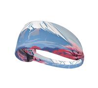 Japan Mount Fuji - Fascia per capelli regolabile per allenamento, per basket, fitness, atletica, calcio, yoga