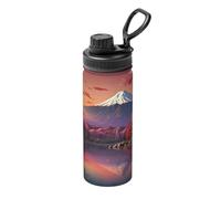 Japan Mount Fuji Landscape 2 Printing 510 g Bollitore termico sportivo per ciclismo, palestra, basket all'aperto, adatto come regalo