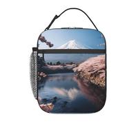 Japan Mount Fuji Paesaggio Stampa Portatile Lunch Tote Riutilizzabile Pasto Bag Mantenere il cibo fresco Scuola Lavoro Viaggi Picnic