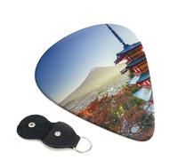 Japan Mount Plettri per chitarra stampati, 6 pezzi, plettro per chitarra acustica, elettrica, per basso, chitarre acustiche elettriche, ukulele, sottili, medi, spesse, 0,71 mm