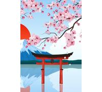 Japan Mt Fuji Shrine Eki Stamp Collecting Notebook 6x9 100 Plain Pages With A Small Section To Add Details Notepad Journal Diary Pad Scrapbooking: Hardcover