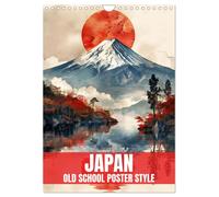 Japan - Old School Poster Style (Wandkalender 2027 DIN A4 hoch), CALVENDO Monats