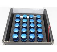 Japan Racing - Set di bulloni per ruote, M14 x 1,25, 20 pezzi, colore blu