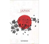 Japan Real Red Sun With Flowers Journal Notebook Souvenir Diary 6x9 inch 100 Ruled Pages, Japan Flag: I Love Japan Tokyo Skyline, Kabuki, Manga and ... Japanese Journal Diary Notebook Design Gifts