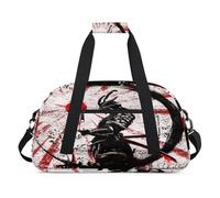 Japan Red Sun Warrior - Borsone per bambini per ragazze e ragazzi, borsa da viaggio per il weekend, da 24 litri, per sport, palestra, pratica, Colore, (24L) UK, Organizer per borse
