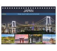 JAPAN Reise durch Zeit und Schönheit (Tischkalender 2026 DIN A5 quer), CALVENDO Monatskalender: Urbanes, Historie und Naturidyll erleben