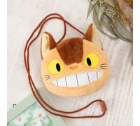 Japan Studio Ghibli My Neighbor Totoro Fluffy Neck Pouch Cat Bus nuovo