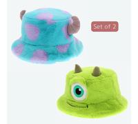 Japan Tokyo Disney Resort Monsters Inc Sulley & Mike Peluche Hat Set Stile Se...