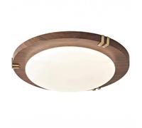 Japandi Retro Wood Grain Ceiling Light, Minimalist Round Flush Mount Lamp With Led, Modern Pe Shade Fixture, Plafón De Madera, Lustre Para Bedroom, Living Room, Hallway, Kitchen