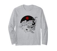 Japanese Aesthetic Vaporwave Sad Eboy Carp Koi Fish Maglia a Manica