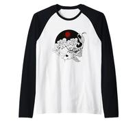 Japanese Aesthetic Vaporwave Sad Eboy Carp Koi Fish Maglia con Maniche Raglan