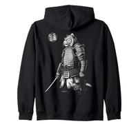 Japanese Aesthetics Tiger Samurai Beast Graphic Felpa con Cappuccio