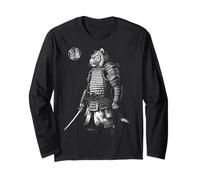 Japanese Aesthetics Tiger Samurai Beast Graphic Maglia a Manica